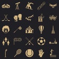 Kidding icons set, simple style