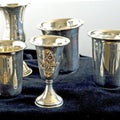 Kiddish cups square Royalty Free Stock Photo