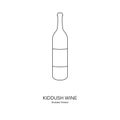 Kiddush wine icon. Kiddush is a blessing recited over wine or grape juice to sanctify the Shabbat and Jewish holidays Royalty Free Stock Photo