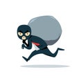 The Kidnapper with the business suit. Isolated Vector Illustration Royalty Free Stock Photo