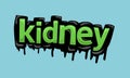 KIDNEY background writing vector design