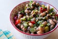 Kidney Bean Salad with Tomatoes, Parsley and Dill / Borulce Salatasi / Salata.