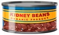 KIdney Beans in Food Can with Label Isolated Royalty Free Stock Photo