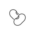 Kidney beans line icon