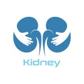 Kidney Care illustration design logo template symbol