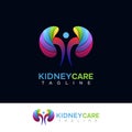 Kidney care logo Royalty Free Stock Photo