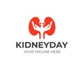 Kidney care logo design. Urology vector design Royalty Free Stock Photo