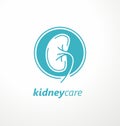 Kidney care medical logo design idea