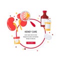 Kidney care vector set