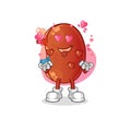 Kidney fallin love vector. cartoon character Royalty Free Stock Photo