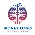 Kidney Logo Template Design Vector illustration, Urology Logo Stock Vector, Healthcare human kidney organ concept.