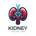 Kidney Logo Template Design Vector illustration, Urology Logo Stock Vector, Healthcare human kidney organ concept.