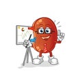 Kidney marketing character. cartoon mascot vector