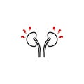 kidney pain icon. Element of human body pain for mobile concept and web apps illustration. Thin line icon for website design and d Royalty Free Stock Photo