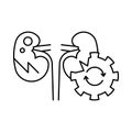 kidney problem, Causes, metabolism, line editable icons