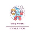 Kidney problems concept icon