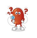 Kidney searching illustration. character vector