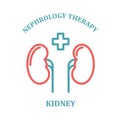 Kidney simple icon - nephrology department Royalty Free Stock Photo