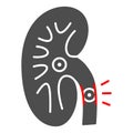 Kidney stones solid icon, Human diseases concept, dialysis sign on white background, Treatment of kidney stones icon in