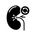 kidney transplant glyph icon vector illustration