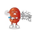 Kidney very pissed off illustration. character vector