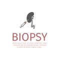 Kidneys Biopsy flat icon. Vector sign for web graphic.