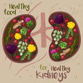 Kidneys filled with food good for it`s health