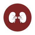 kidneys icon in badge style. One of organ collection icon can be used for UI, UX