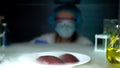 Kidneys in laboratory fridge, body cryopreservation, compensatory growth