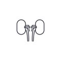 Kidneys linear icon concept. Kidneys line vector sign, symbol, illustration.