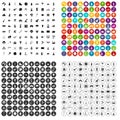 100 kids activity icons set vector variant Royalty Free Stock Photo