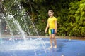 Kids at aqua park. Child in swimming pool. Royalty Free Stock Photo