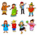 Kids from around the world Royalty Free Stock Photo