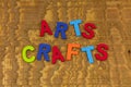 Kids arts crafts shop sign artist handmade craftsmanship Royalty Free Stock Photo