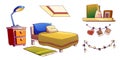 Kids attic bedroom furniture set Royalty Free Stock Photo