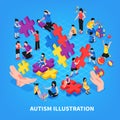 Autism Isometric Illustration