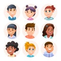 Kids avatar characters collection Royalty Free Stock Photo