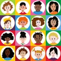 Kids Avatar Set Vector.