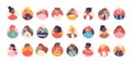 Kids Avatars Set. A Vibrant Collection Of Charming Little Characters. Diverse Cute Boys and Girls Round Icons