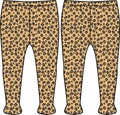 Kids and Baby Girls Bottom Wear Leegings with Leopard Print Royalty Free Stock Photo