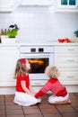 Kids baking apple pie Royalty Free Stock Photo