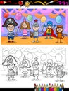 Kids ball for coloring book Royalty Free Stock Photo