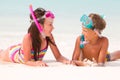 Kids on the beach Royalty Free Stock Photo