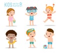 Kids on the beach , kids playing outside Royalty Free Stock Photo