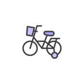 Kids bicycle filled outline icon Royalty Free Stock Photo