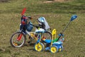 Kids bicycles Royalty Free Stock Photo