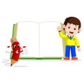Kids with a big book Royalty Free Stock Photo