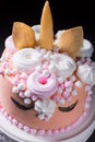 Kids birthday cake Royalty Free Stock Photo