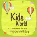 Kids Birthday celebration Invitation card.