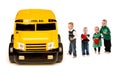 Kids boarding school bus Royalty Free Stock Photo